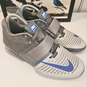 Nike Romaleos 3 Grey Blue Weightlifting Training Shoes M6.0/W7.5